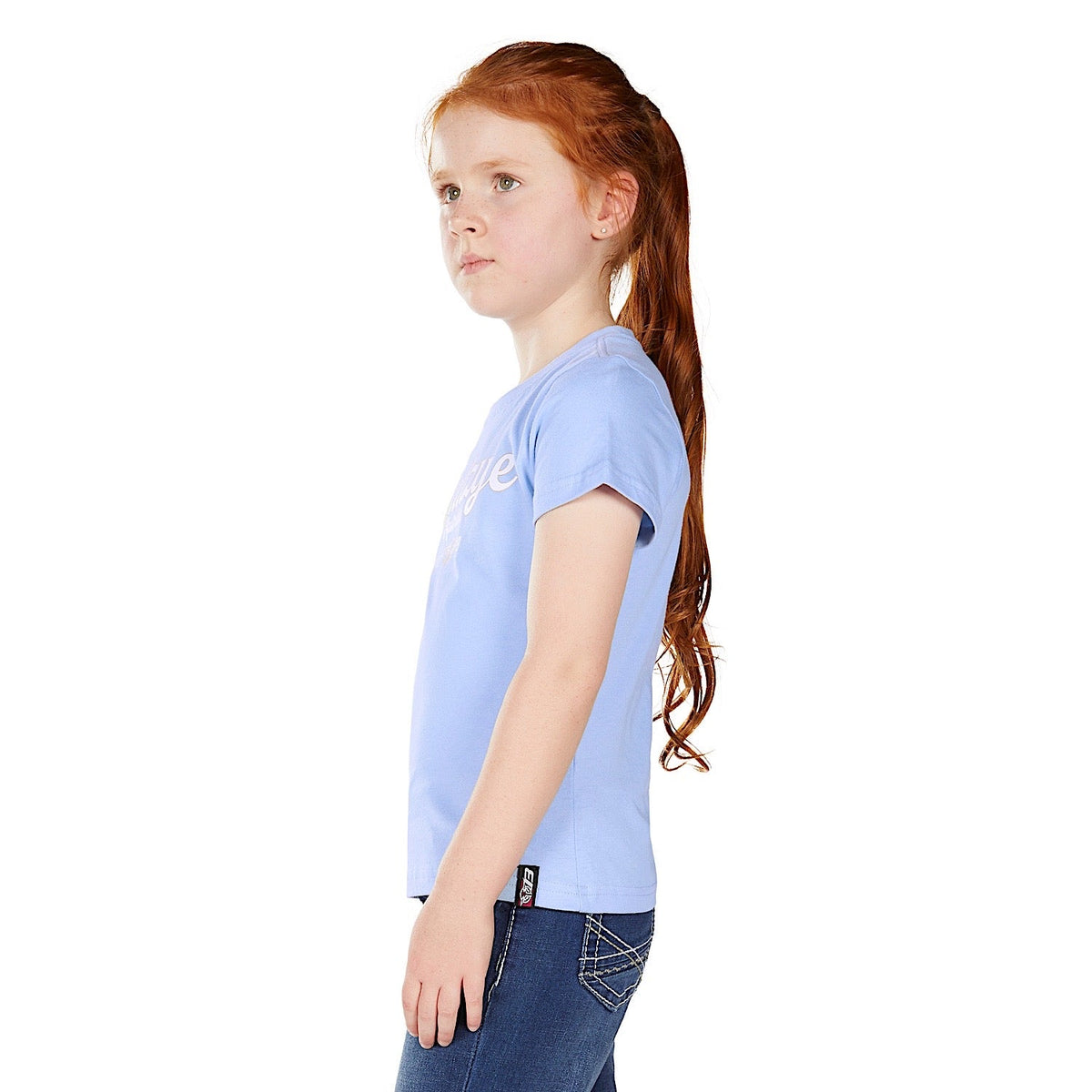 Bullzye Girl’s Scarlett Short Sleeve T Shirt - Light Blue