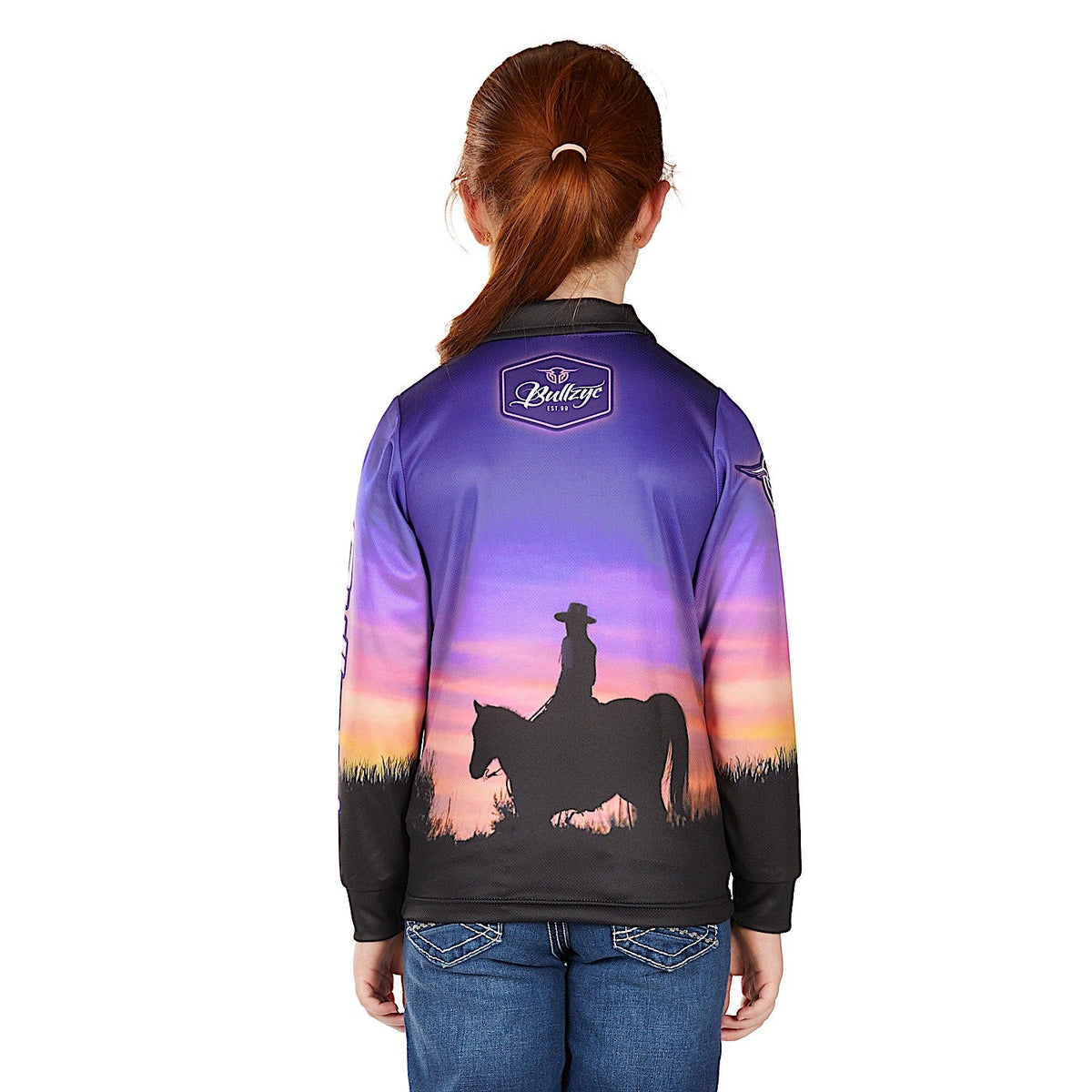 Bullzye Girl’s Sunset Long Sleeve T Shirt - Multi