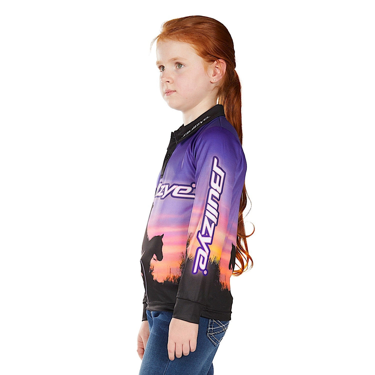 Bullzye Girl’s Sunset Long Sleeve T Shirt - Multi