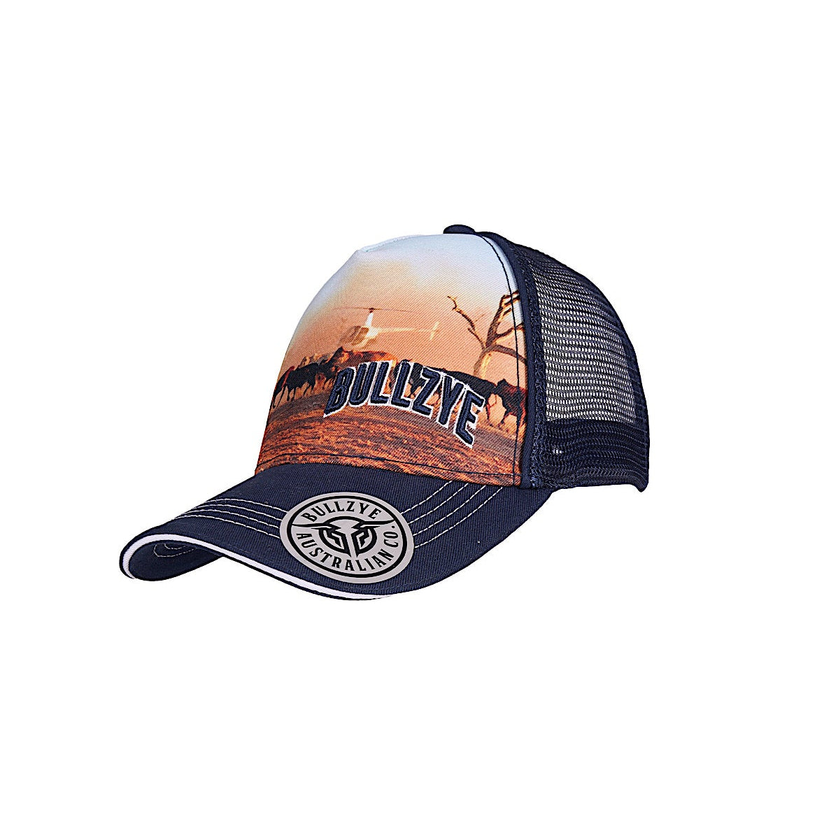 Bullzye Kids Helicopter Trucker Cap - Navy/Multi
