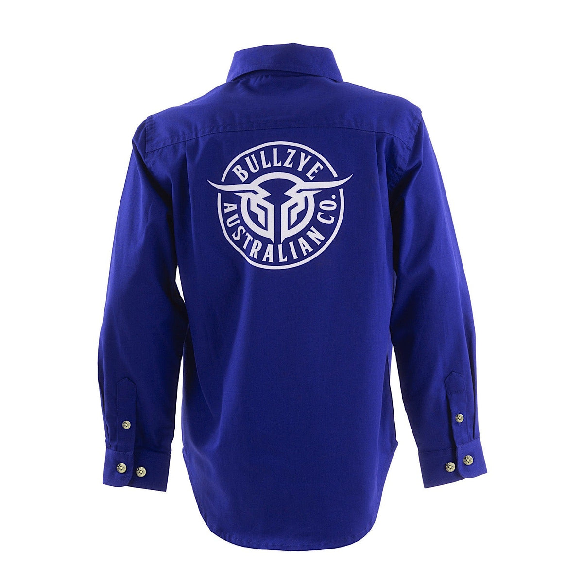 Bullzye Kid’s Lightweight Half Placket Shirt Cobalt