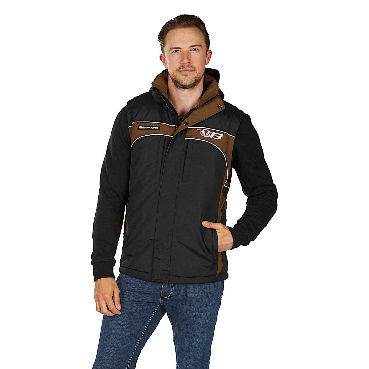 Bullzye Men’s Bazooka Vest - Black/Dark Tan