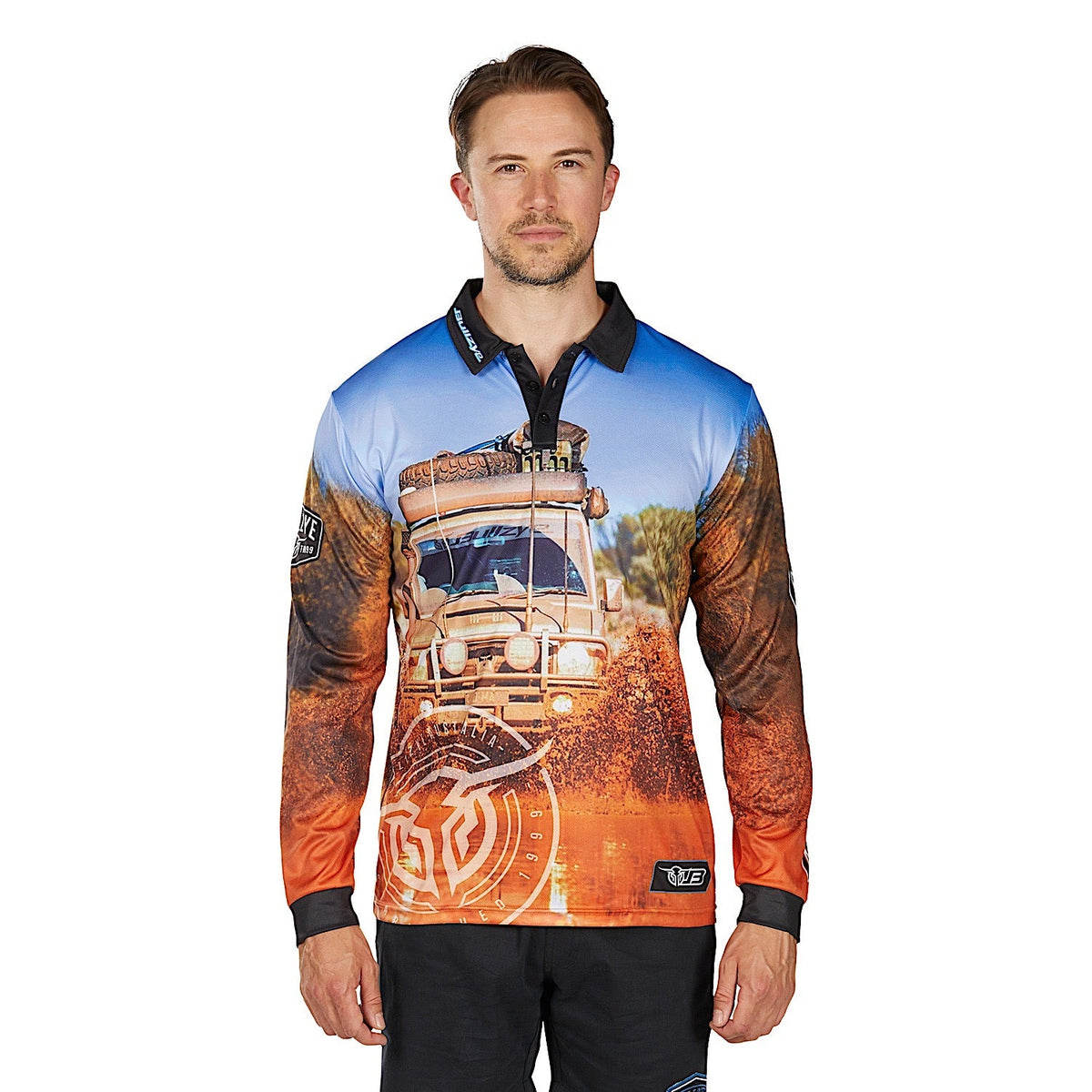 Bullzye Men’s Blazing Long Sleeve T Shirt - Multi