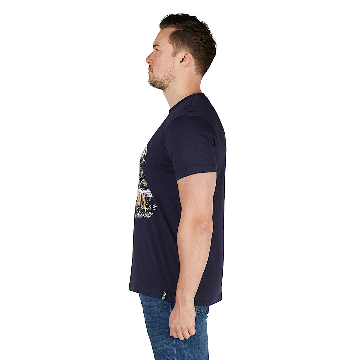 Bullzye Men’s Bull Catcher T Shirt - Navy