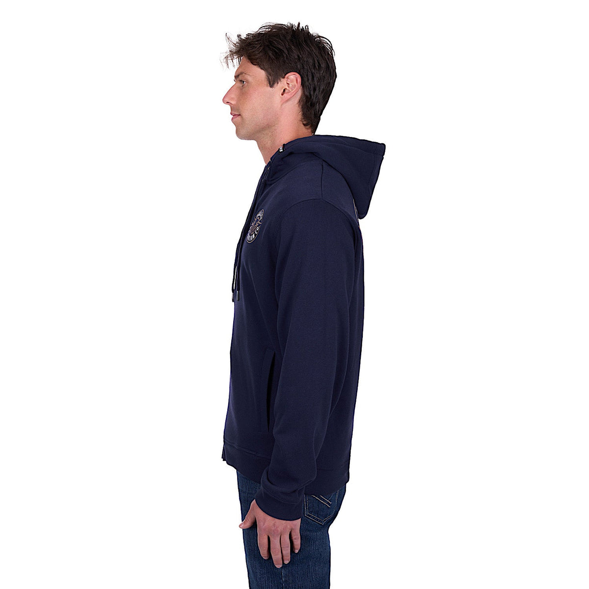 Bullzye Men’s Bullring Zip Up Hoodie - Navy