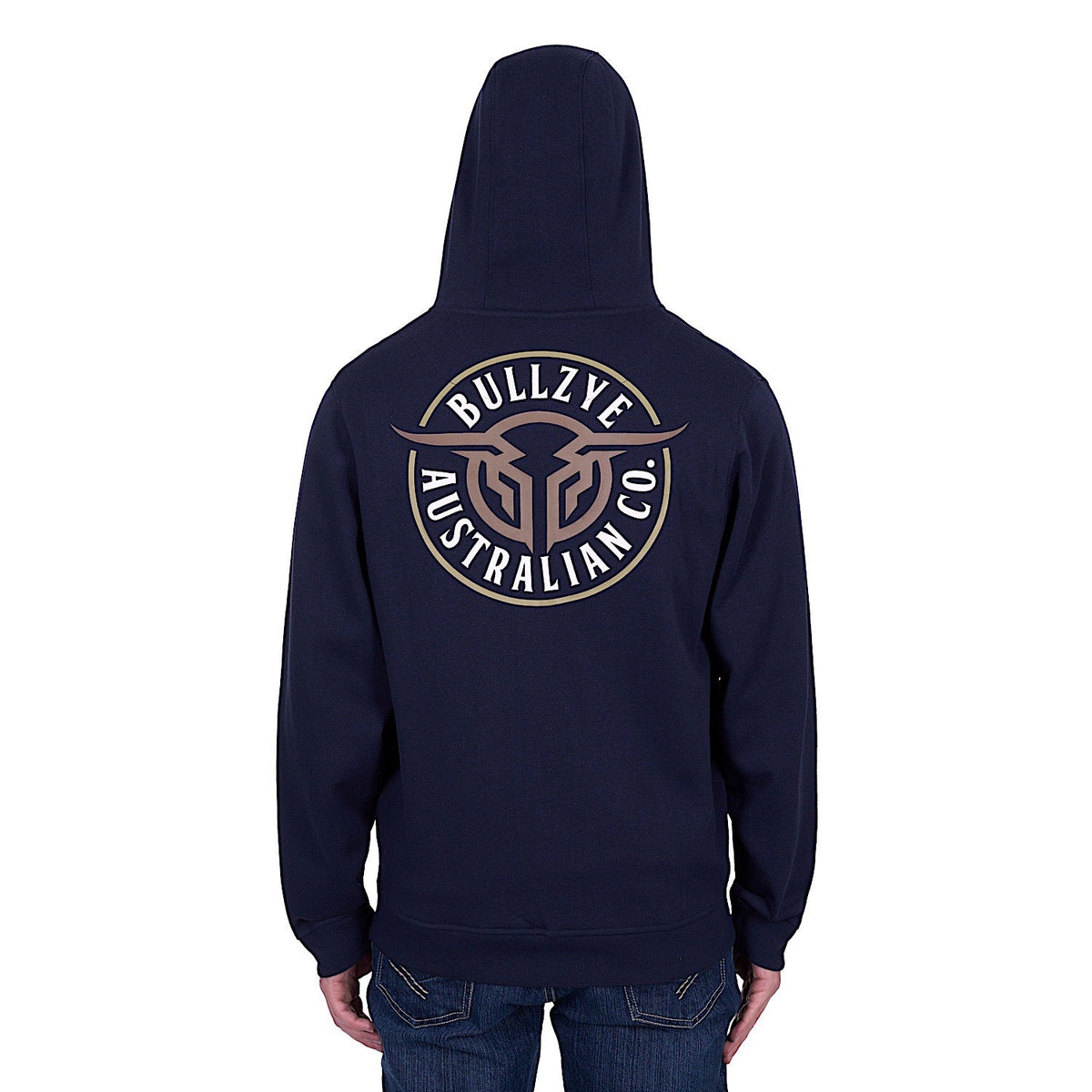 Bullzye Men’s Bullring Zip Up Hoodie - Navy