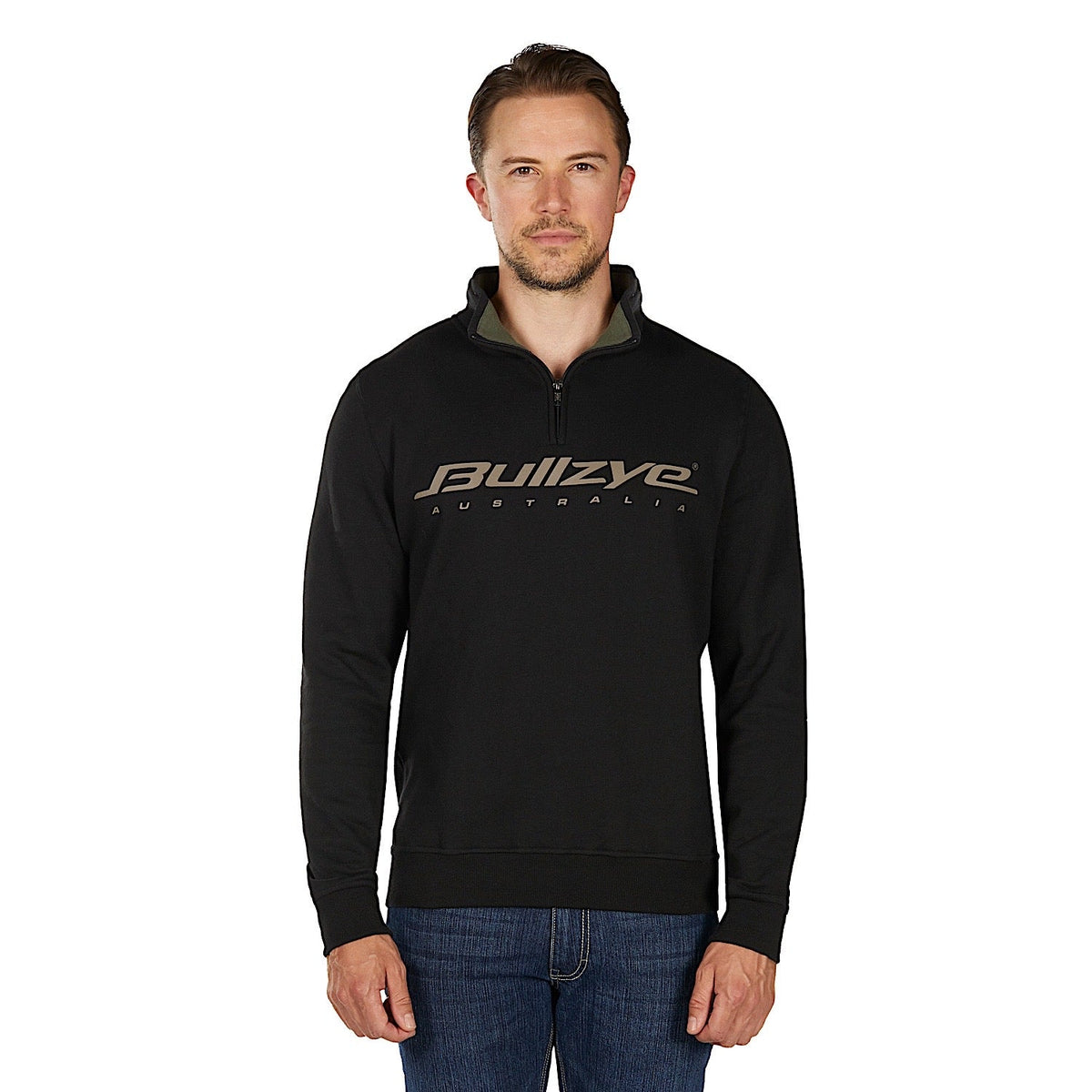 Bullzye Men’s BZ Logo 1/4 Zip Pullover - Black