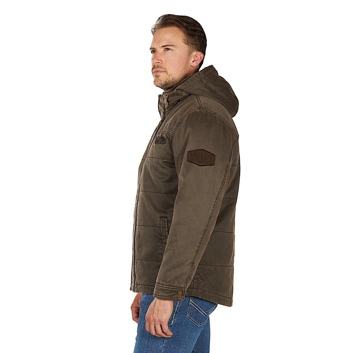 Bullzye Men’s Canon Faux Oilskin Jacket - Rustic Mulch