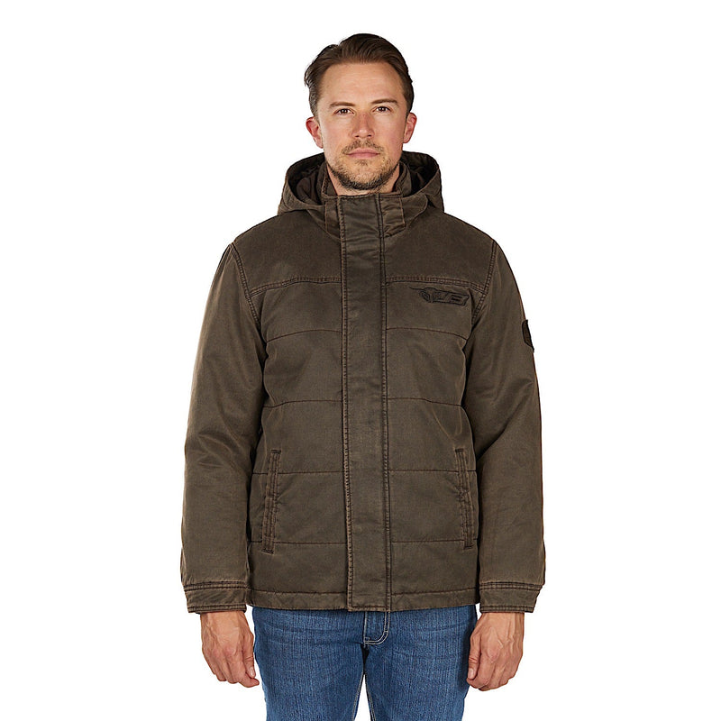 Bullzye Men’s Canon Faux Oilskin Jacket - Rustic Mulch