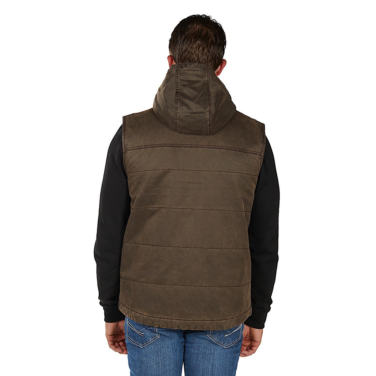 Bullzye Men’s Canon Faux Oilskin Vest - Rustic Mulch