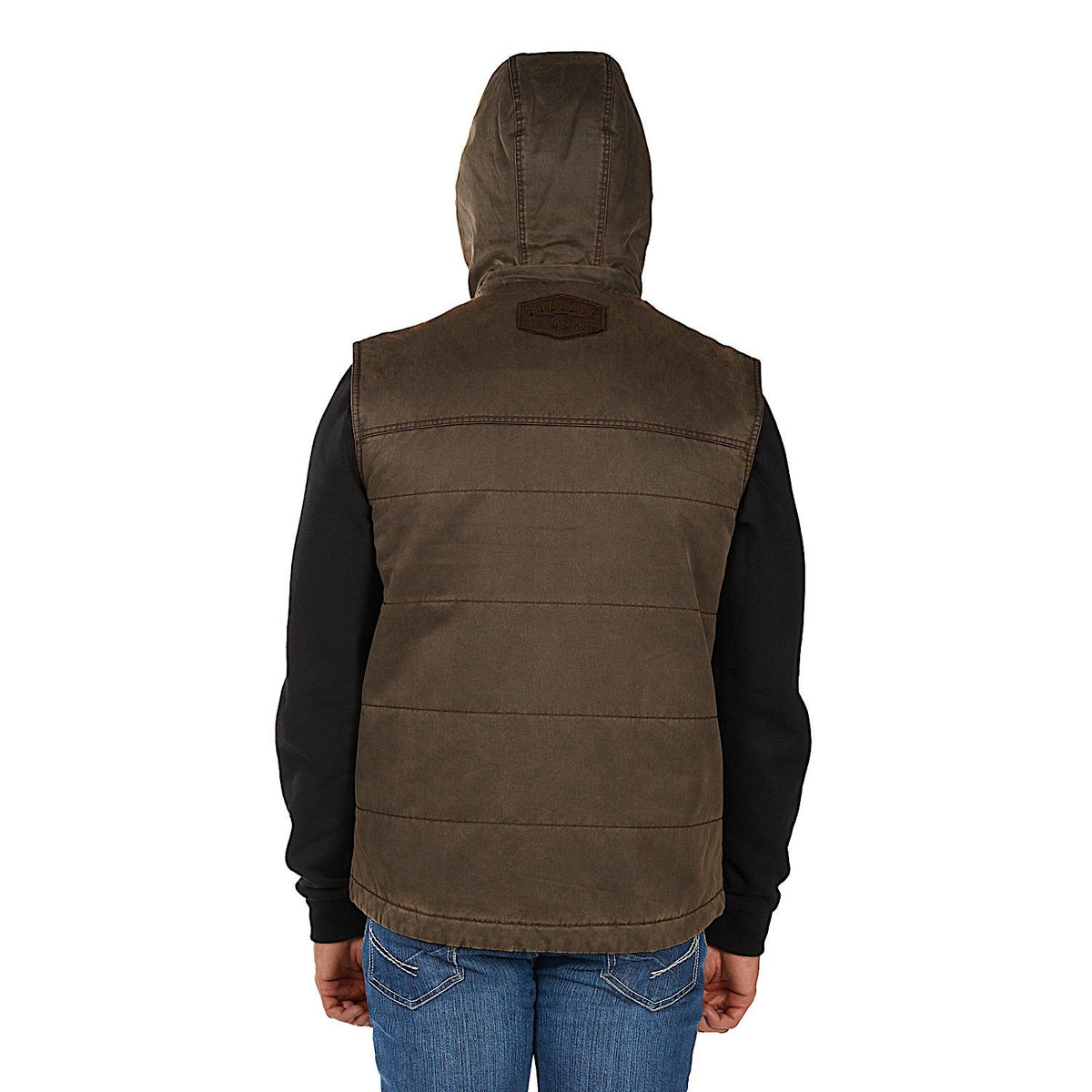 Bullzye Men’s Canon Faux Oilskin Vest - Rustic Mulch