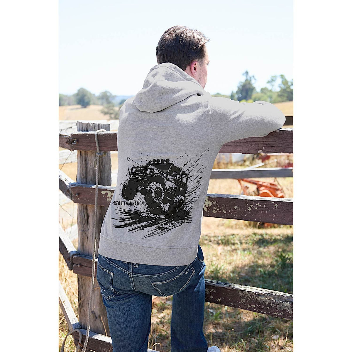 Bullzye Men’s Determination Pullover Hoodie - Grey Marle