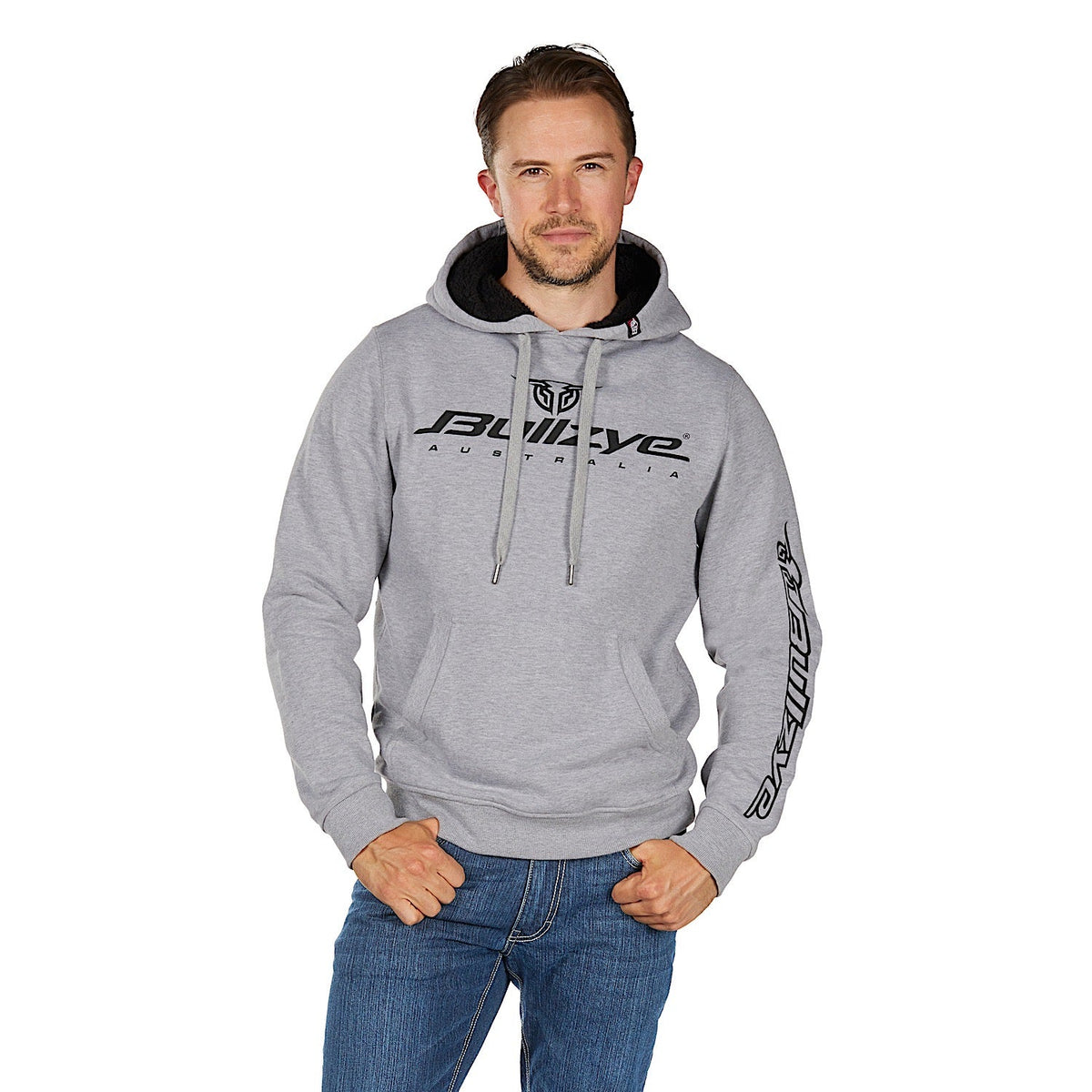 Bullzye Men’s Determination Pullover Hoodie - Grey Marle