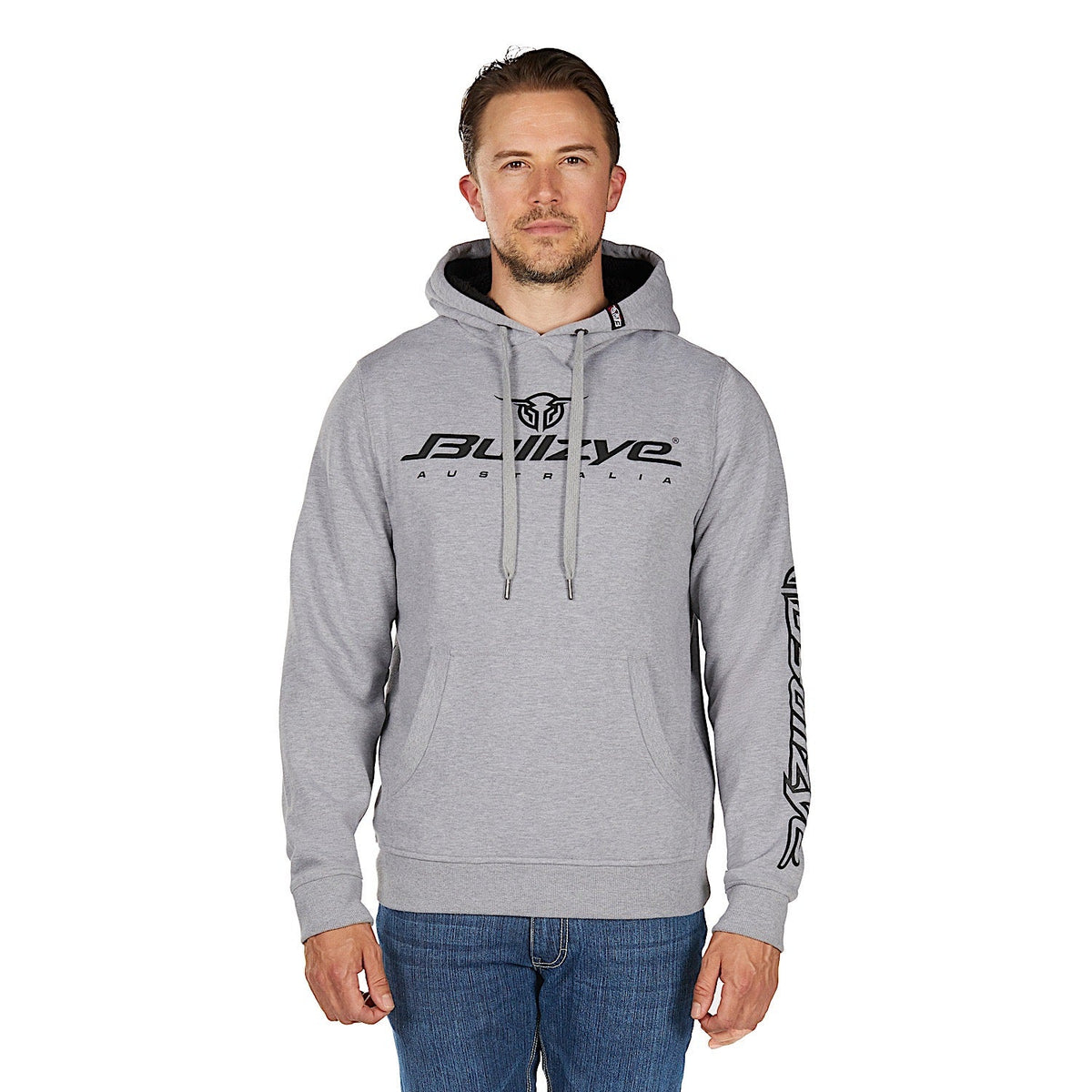 Bullzye Men’s Determination Pullover Hoodie - Grey Marle