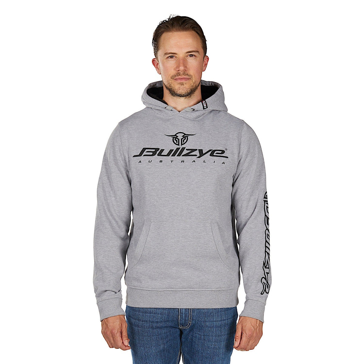 Bullzye Men’s Determination Pullover Hoodie - Grey Marle
