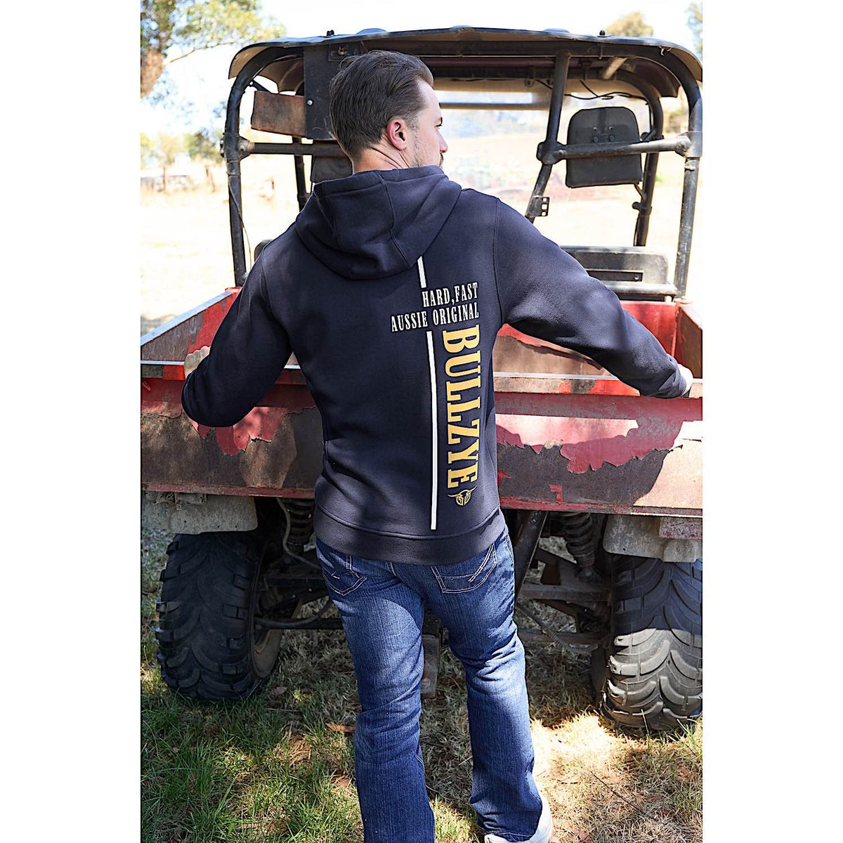 Bullzye Men’s Hardy Zip Up Hoodie - Navy