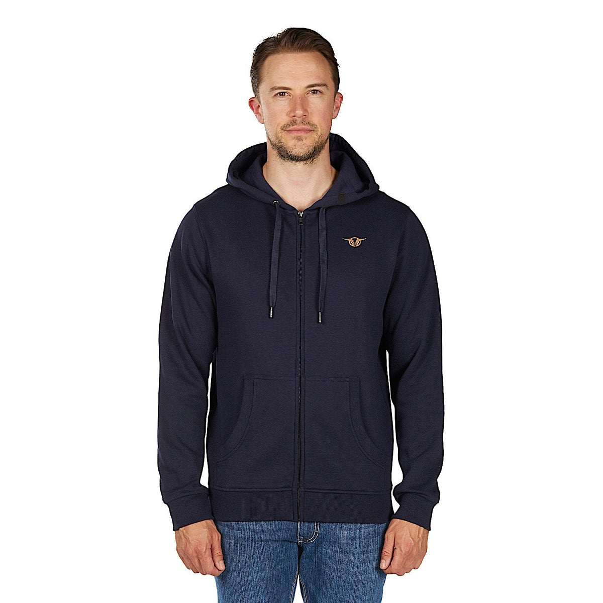Bullzye Men’s Hardy Zip Up Hoodie - Navy