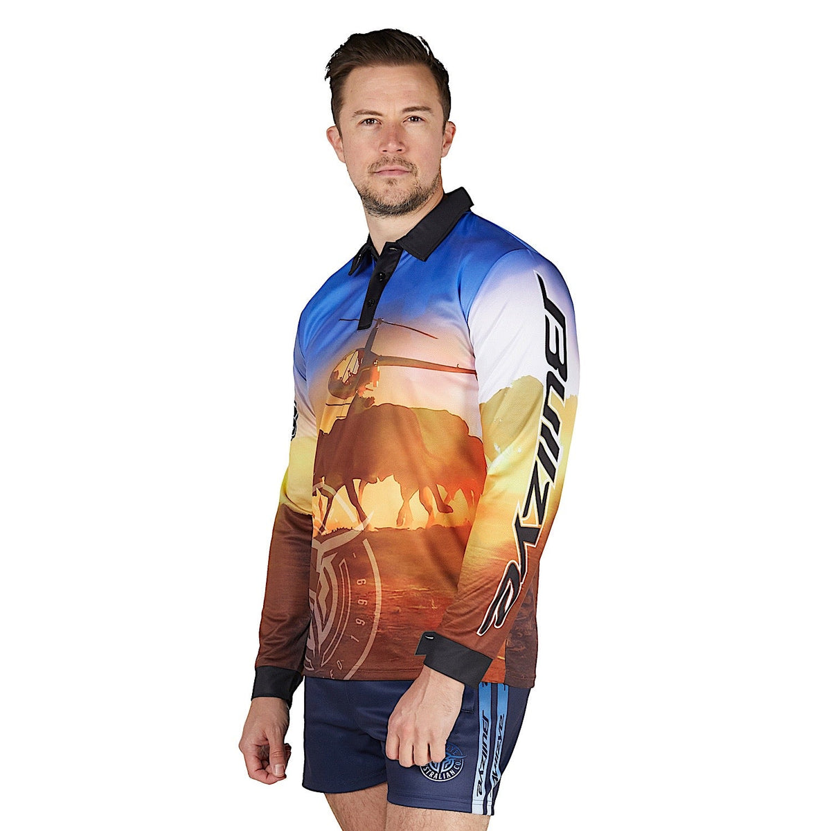 Bullzye Men’s Outback Long Sleeve Fishing Shirt - Multi