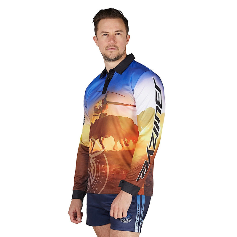 Bullzye Men’s Outback Long Sleeve Fishing Shirt - Multi