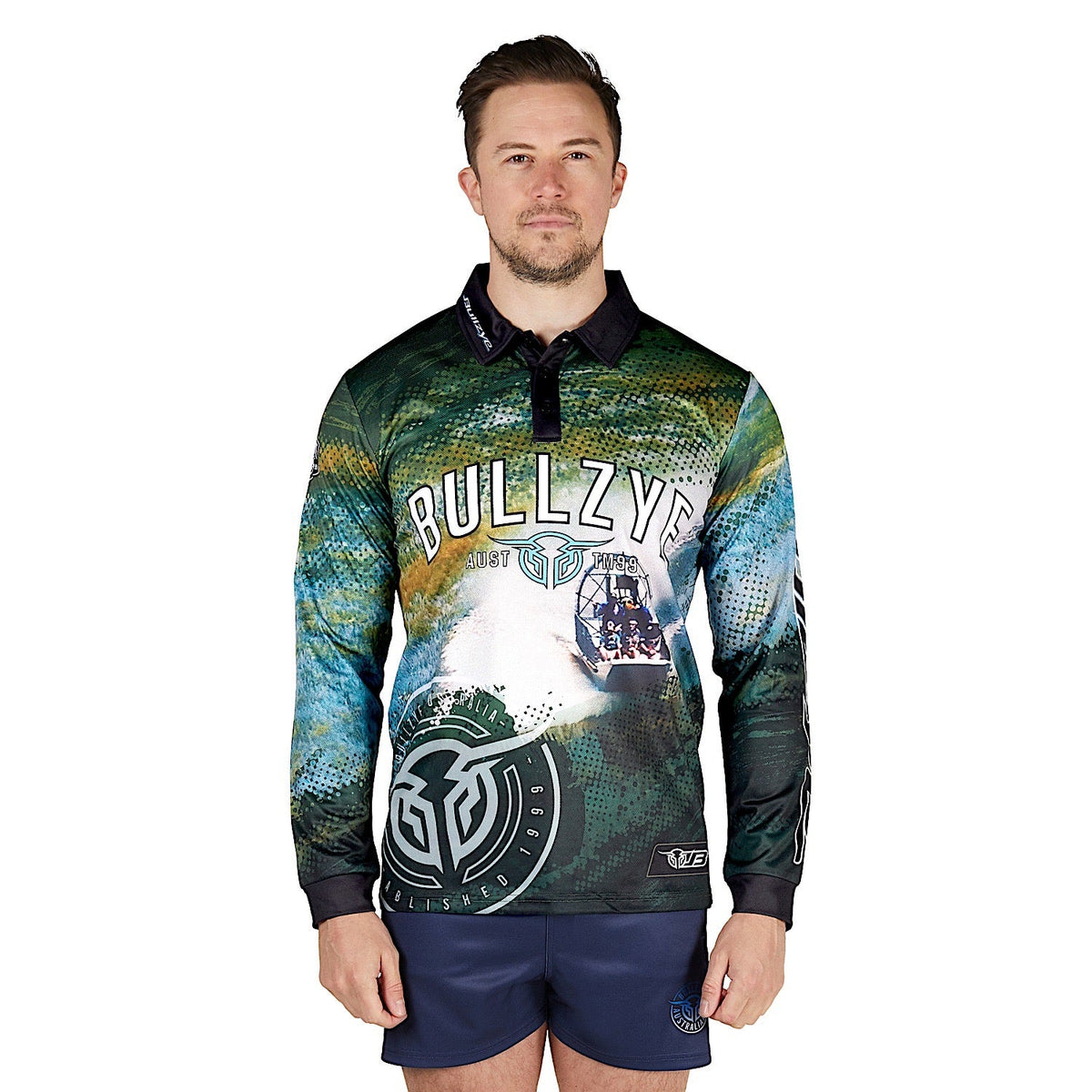 Bullzye Men’s Rowdy Long Sleeve Fishing Shirt - Multi