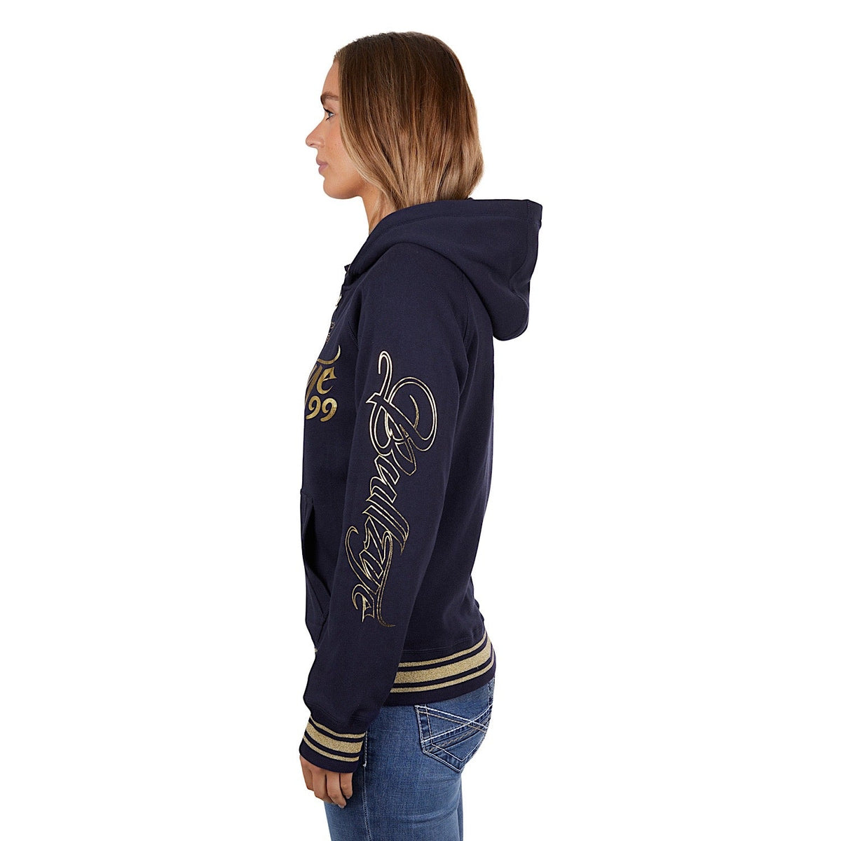 Bullzye Women’s Bowen Zip Through Hoodie Dark Navy