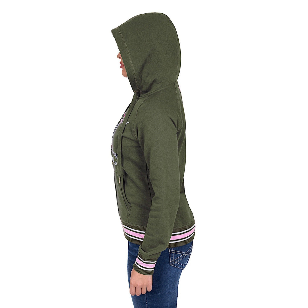 Bullzye Women’s Brooks Zip Up Hoodie - Green