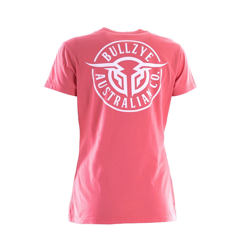 Bullzye Women’s Bullring Tee - Coral