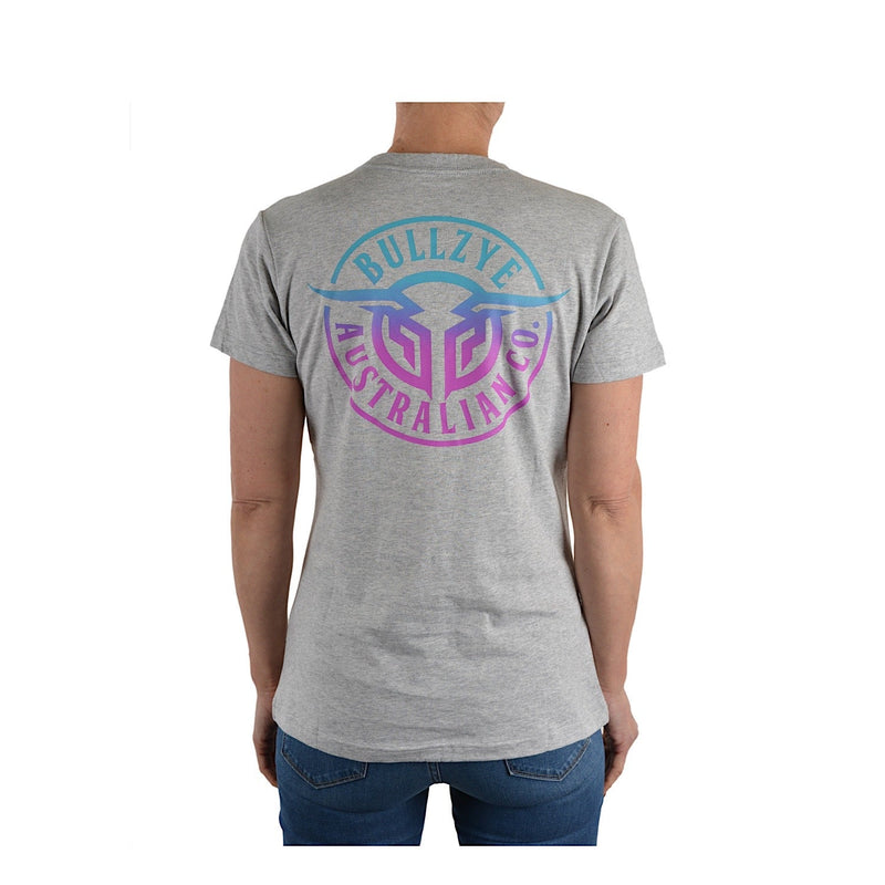 Bullzye Women’s Bullring Tee - White Marle