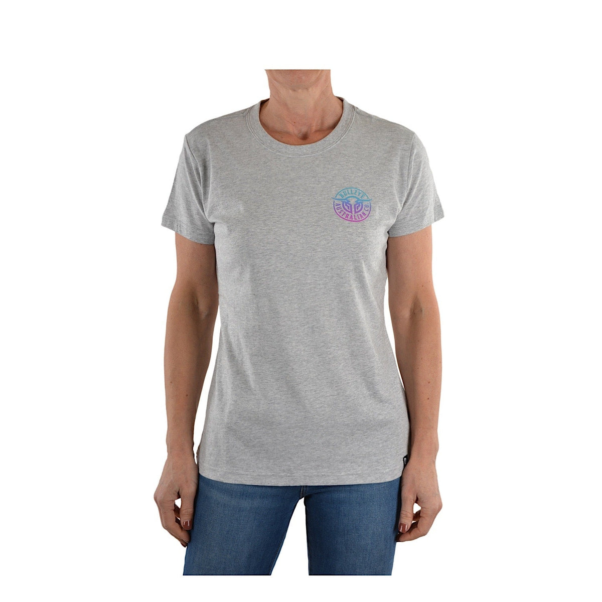 Bullzye Women’s Bullring Tee - White Marle