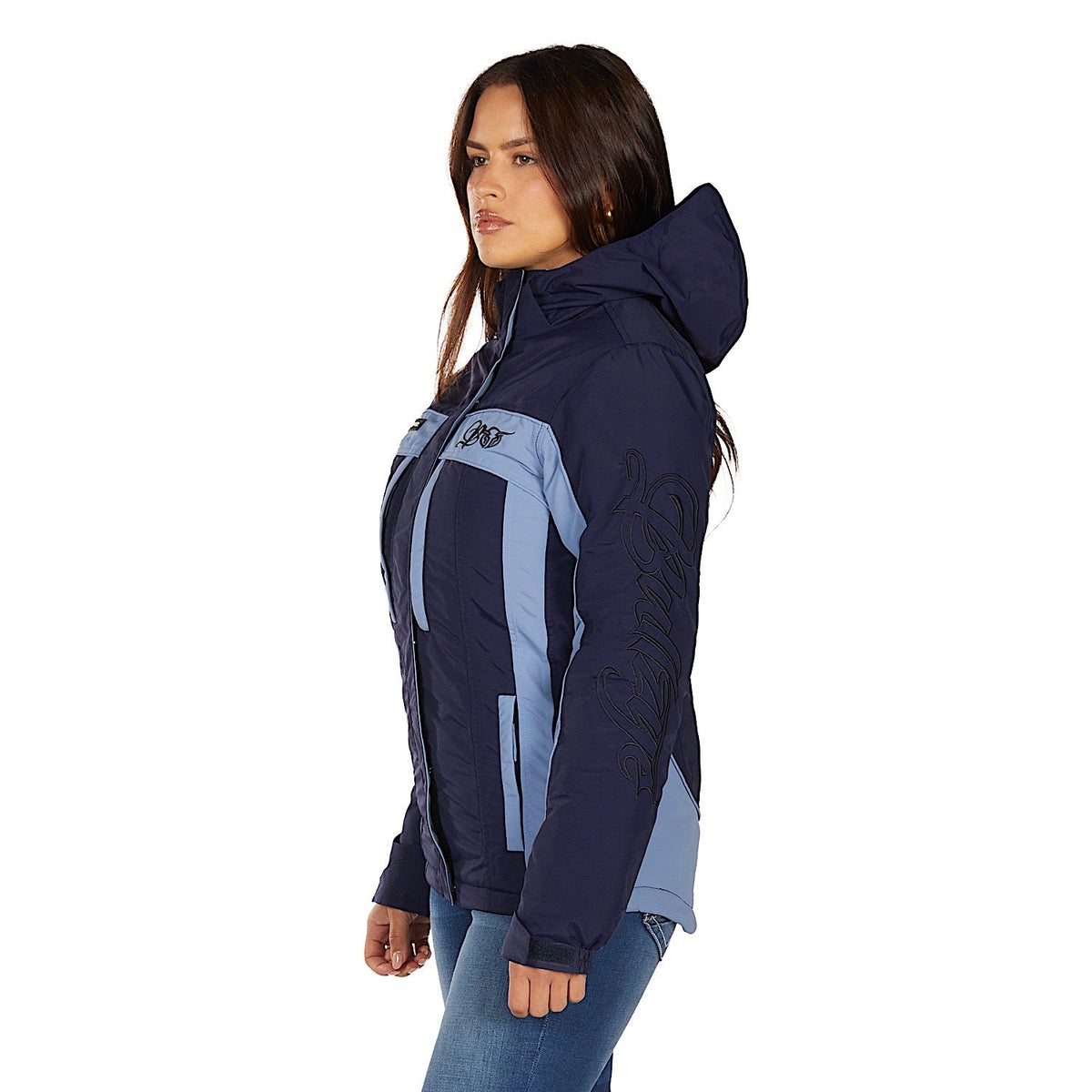 Bullzye Women’s Carla Jacket - Light Blue/Navy