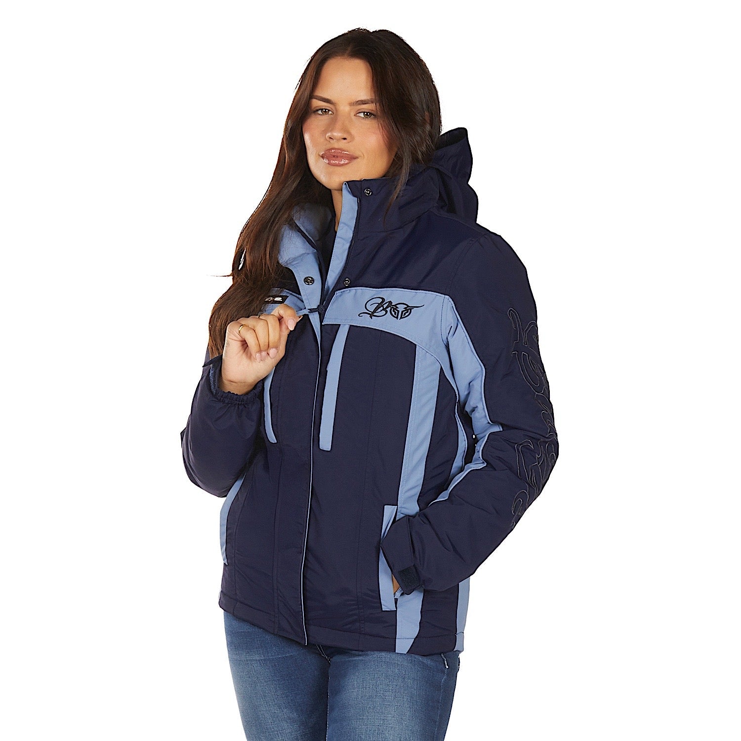 Buy Bullzye Womens Carla Jacket - Light Blue/Navy | The Stable Door