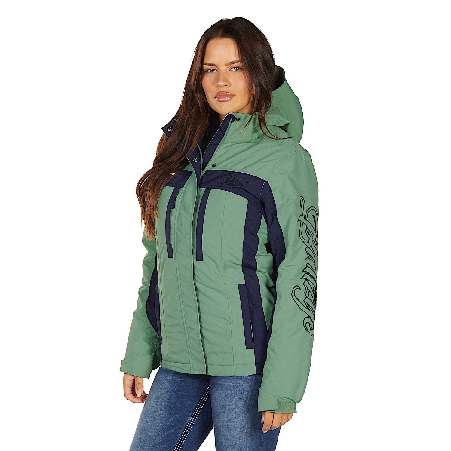 Buy Bullzye Womens Carla Jacket - Navy / Moss | The Stable Door