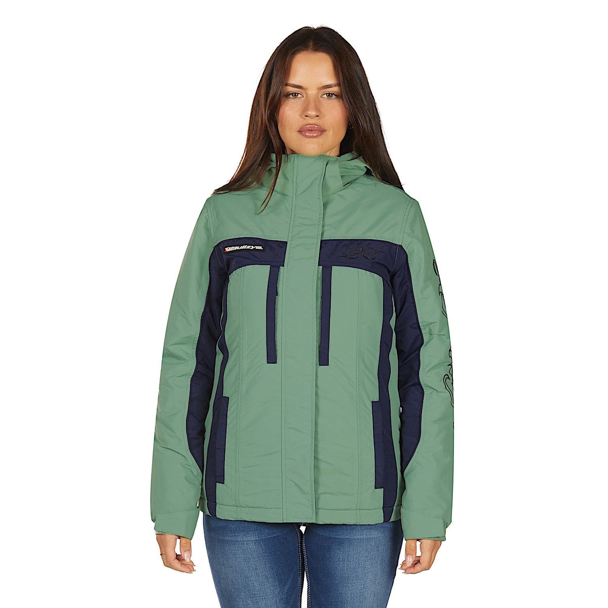 Bullzye Women’s Carla Jacket - Navy / Moss