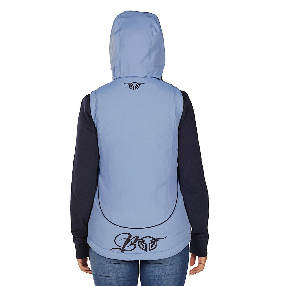 Bullzye Womens Carla Vest Navy/Light Blue