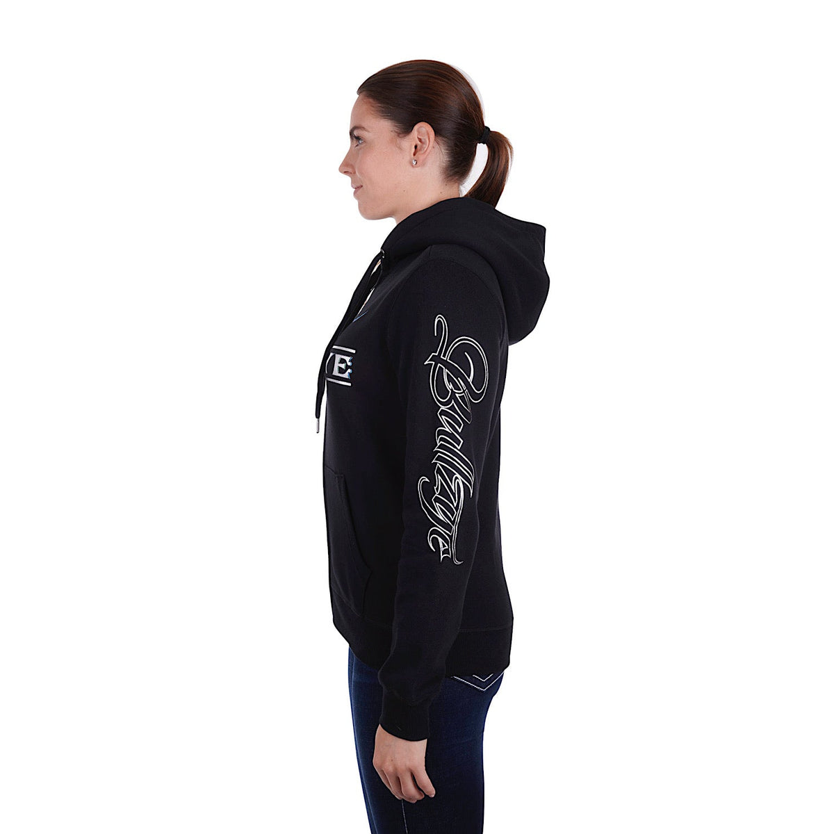 Bullzye Womens Corella Zip Through Hoodie Black