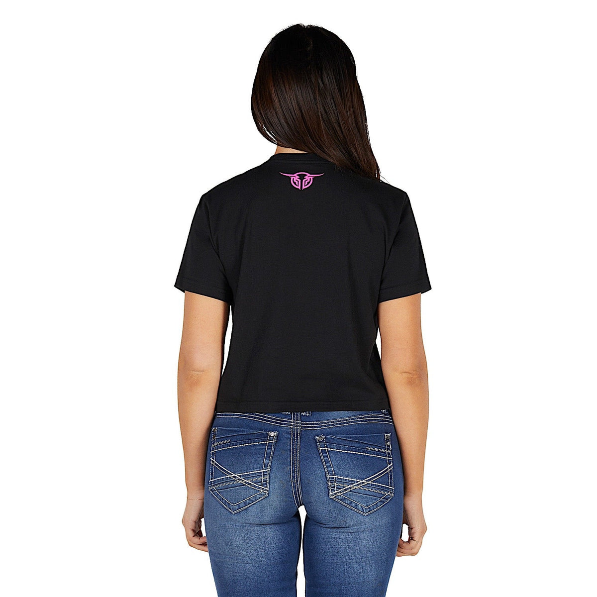 Bullzye Women’s Evie Crop T Shirt - Black