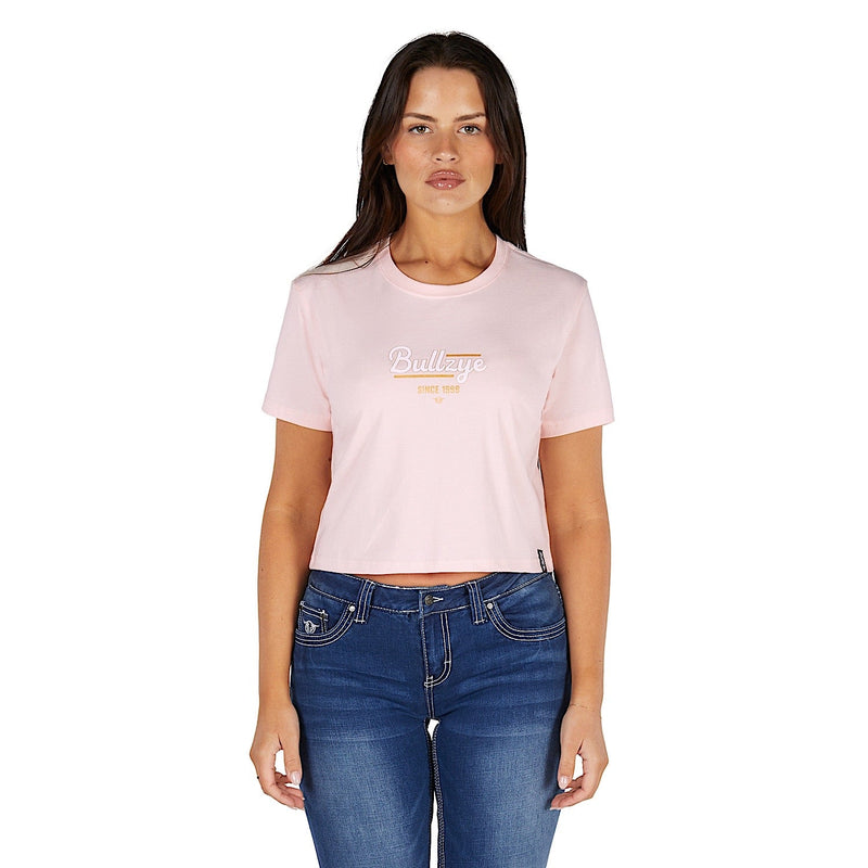 Bullzye Women’s Evie Crop T Shirt - Blush