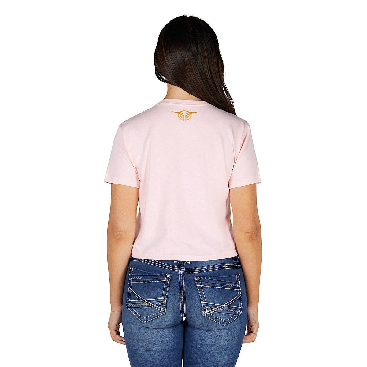 Bullzye Women’s Evie Crop T Shirt - Blush