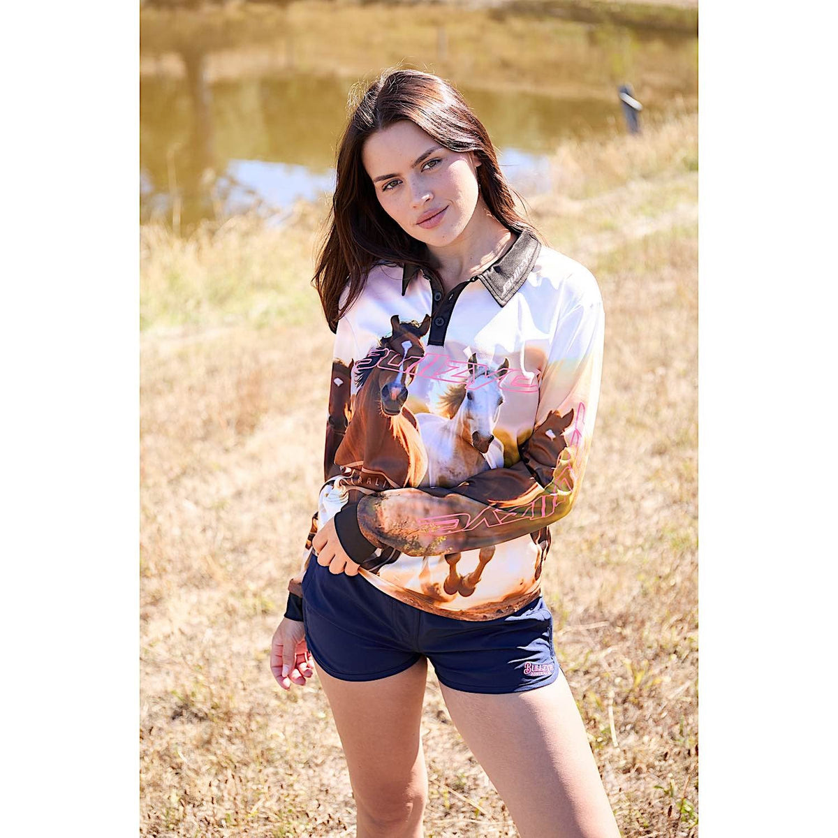 Bullzye Women’s Gallop Long Sleeve T Shirt - Multi
