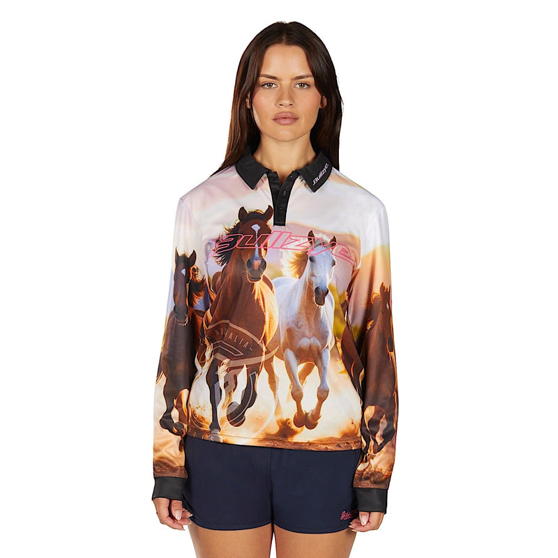 Bullzye Women’s Gallop Long Sleeve T Shirt - Multi