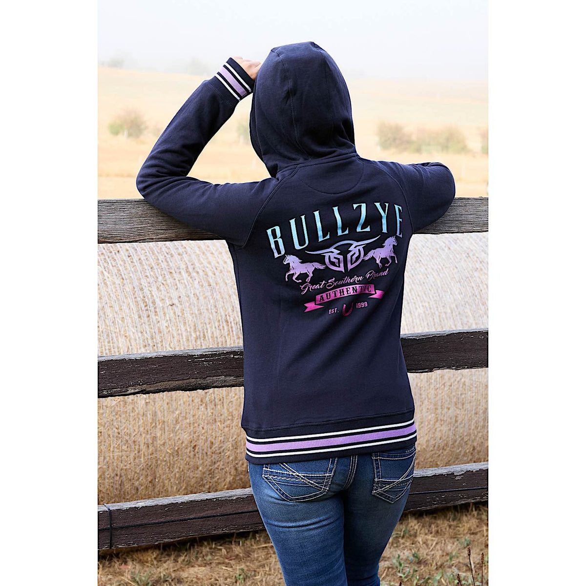 Bullzye Women’s Jemma Zip Through Hoodie - Navy