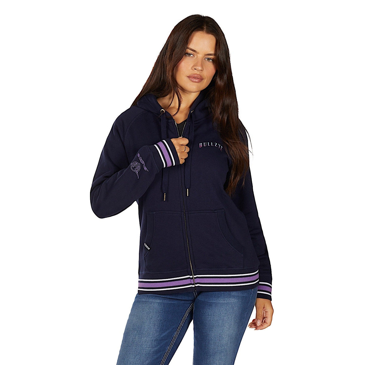 Bullzye Women’s Jemma Zip Through Hoodie - Navy