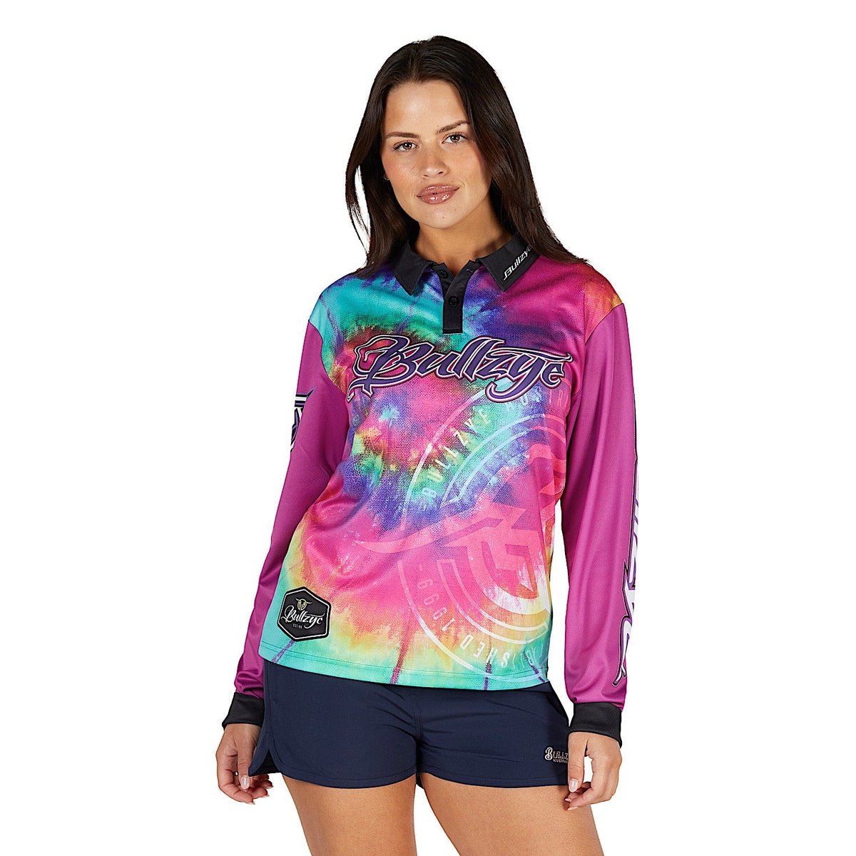 Bullzye Women’s Narrative Long Sleeve Fishing Shirt - Multi