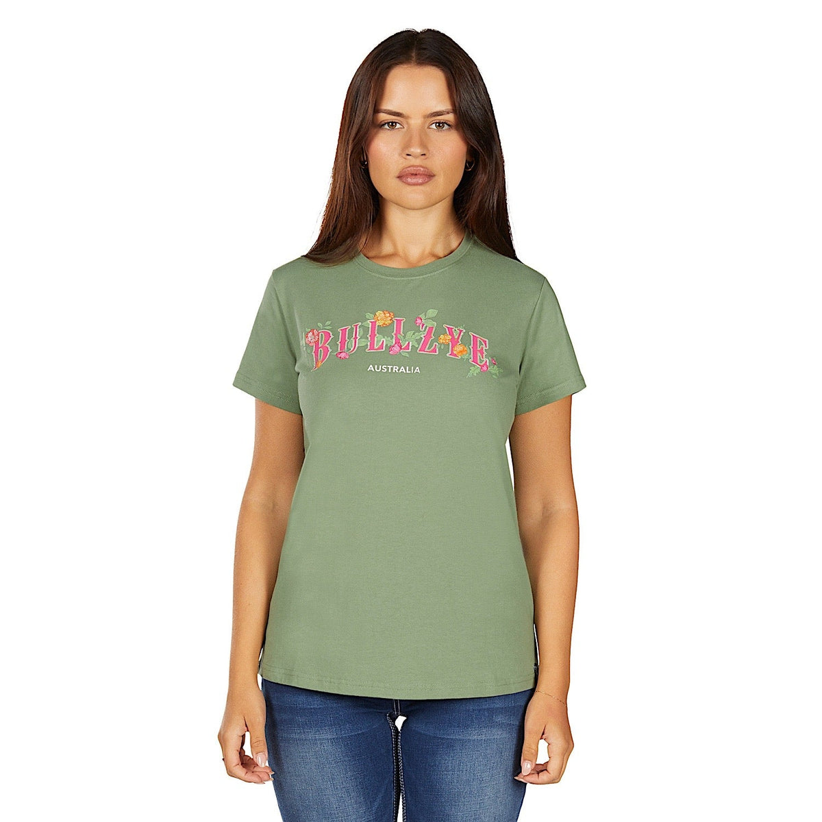 Bullzye Women’s Nova Short Sleeve T Shirt - Moss