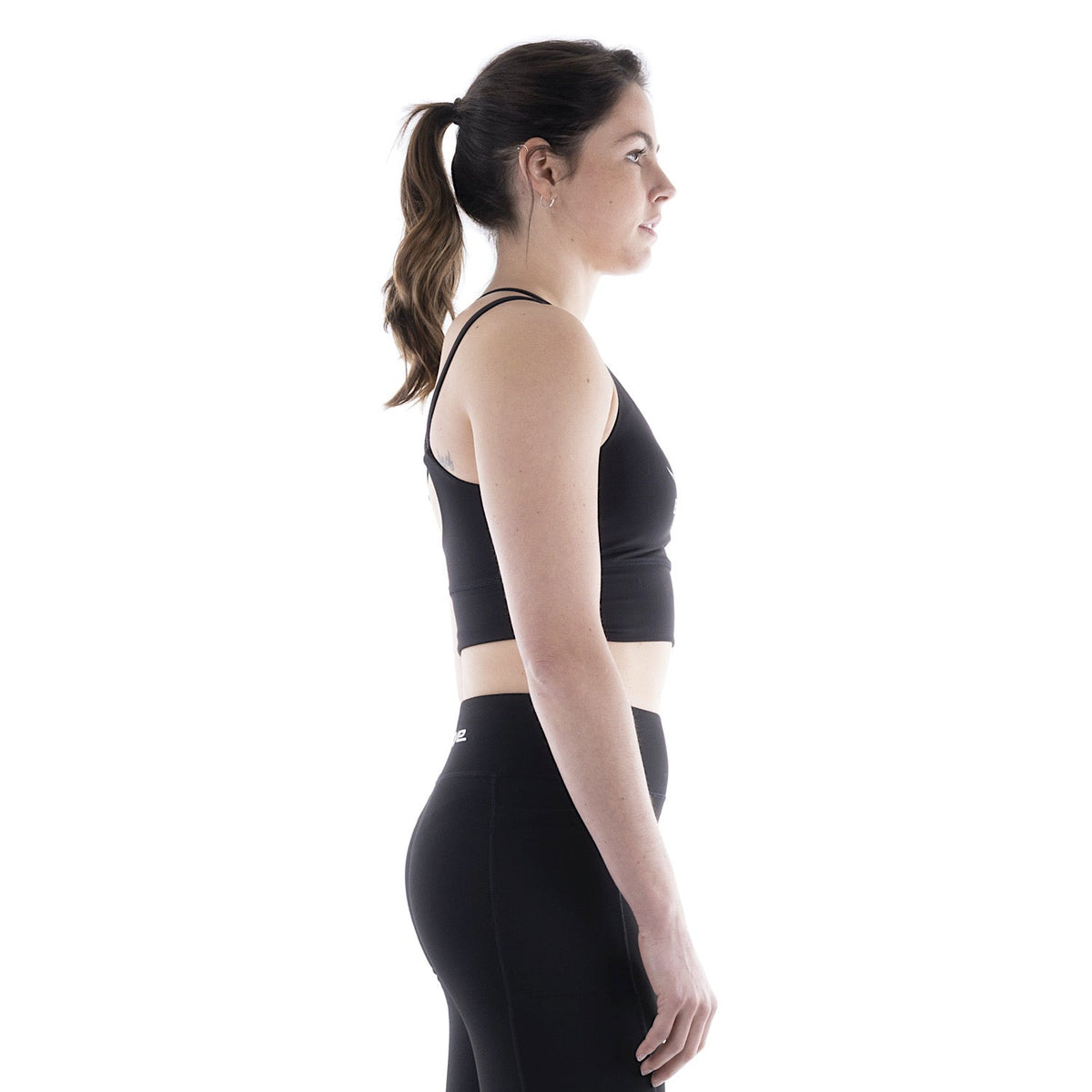 Bullzye Women’s Pip Crop Top Black/Silver