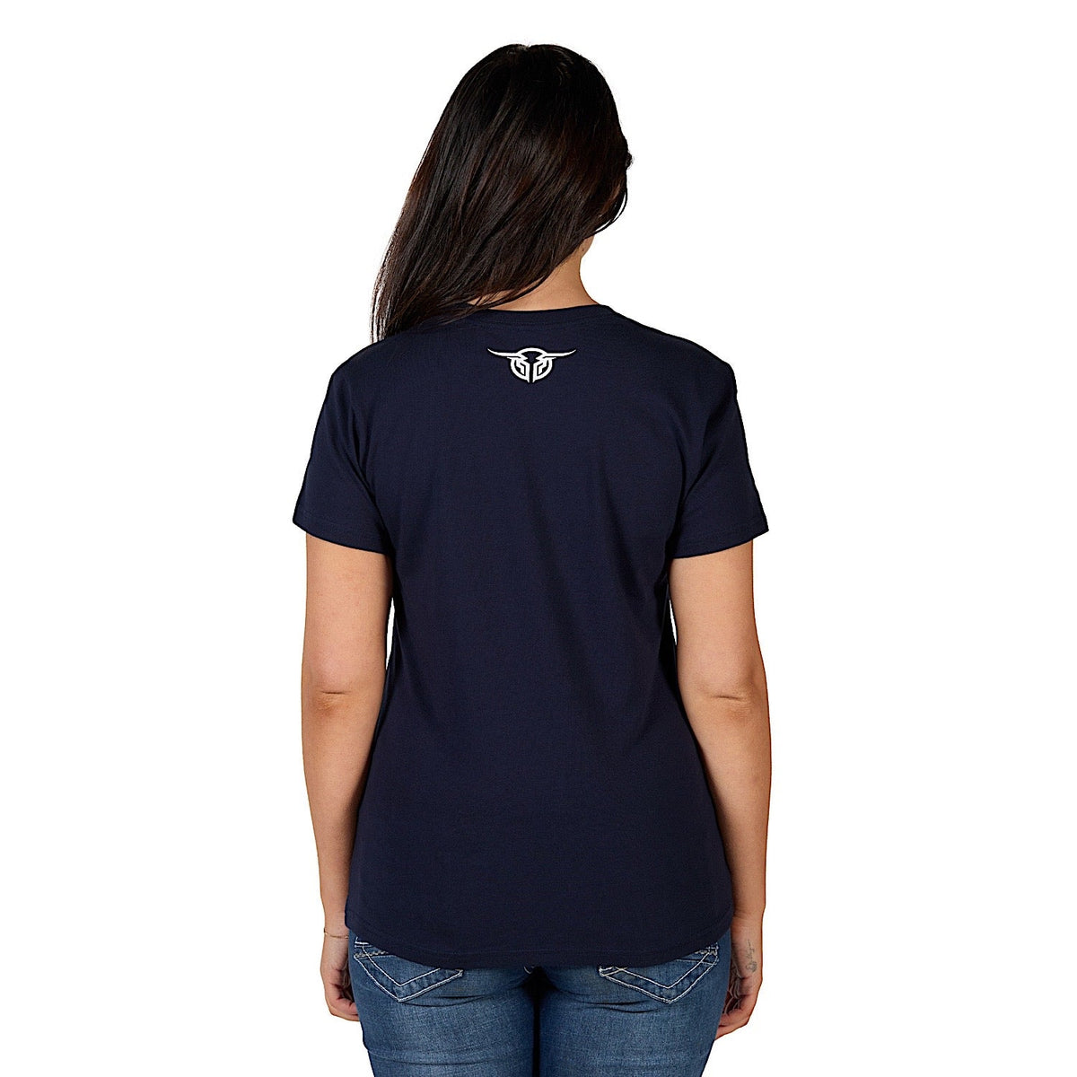 Bullzye Women’s Rose Short Sleeve Tee - Navy