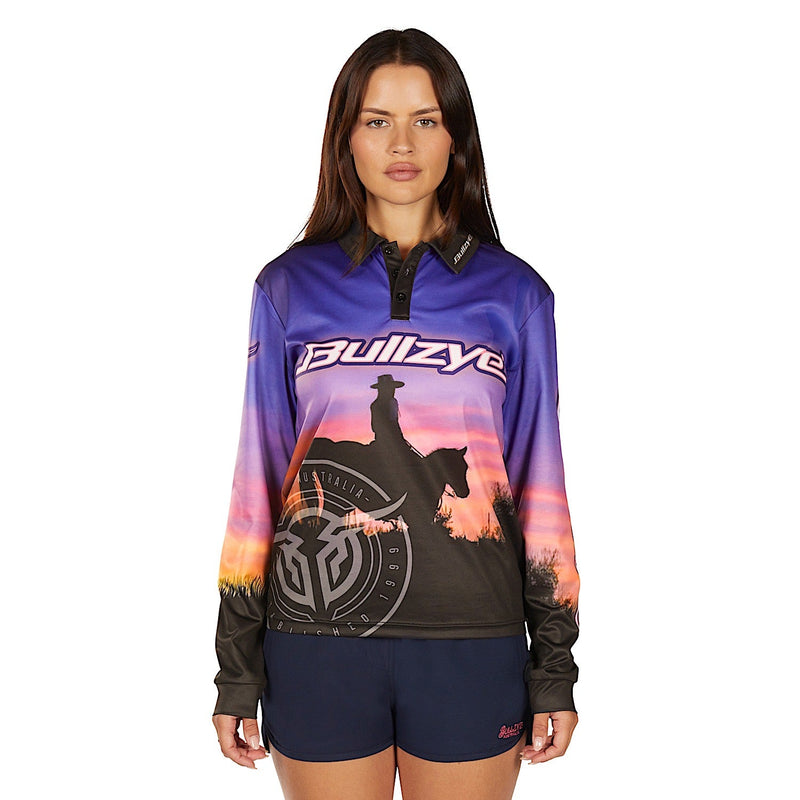 Bullzye Women’s Sunset Long Sleeve T Shirt - Multi
