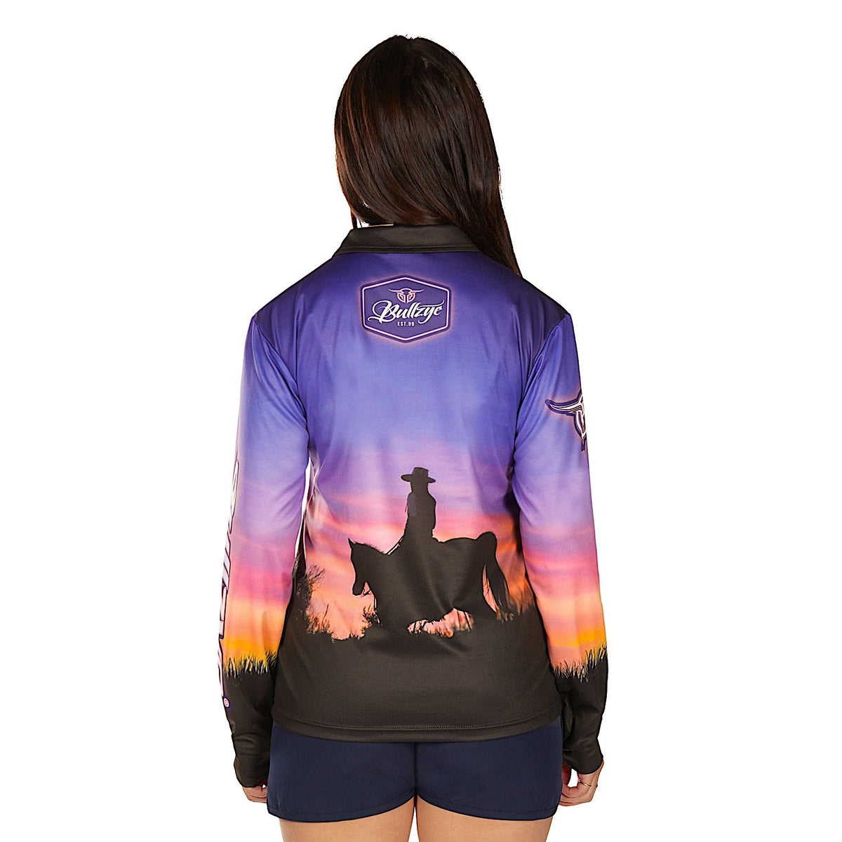 Bullzye Women’s Sunset Long Sleeve T Shirt - Multi