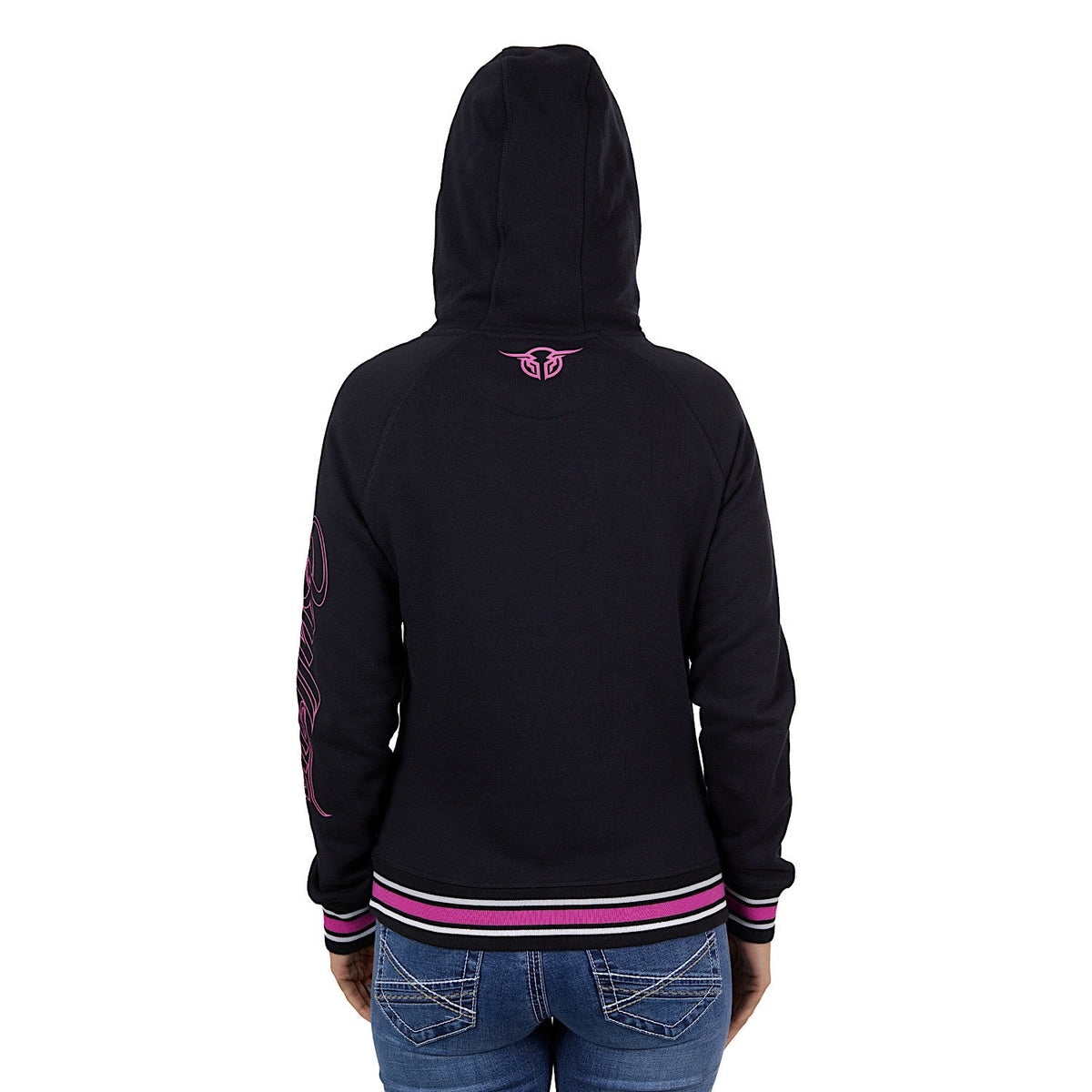 Bullzye Womens Tropics Pullover Hoodie Black