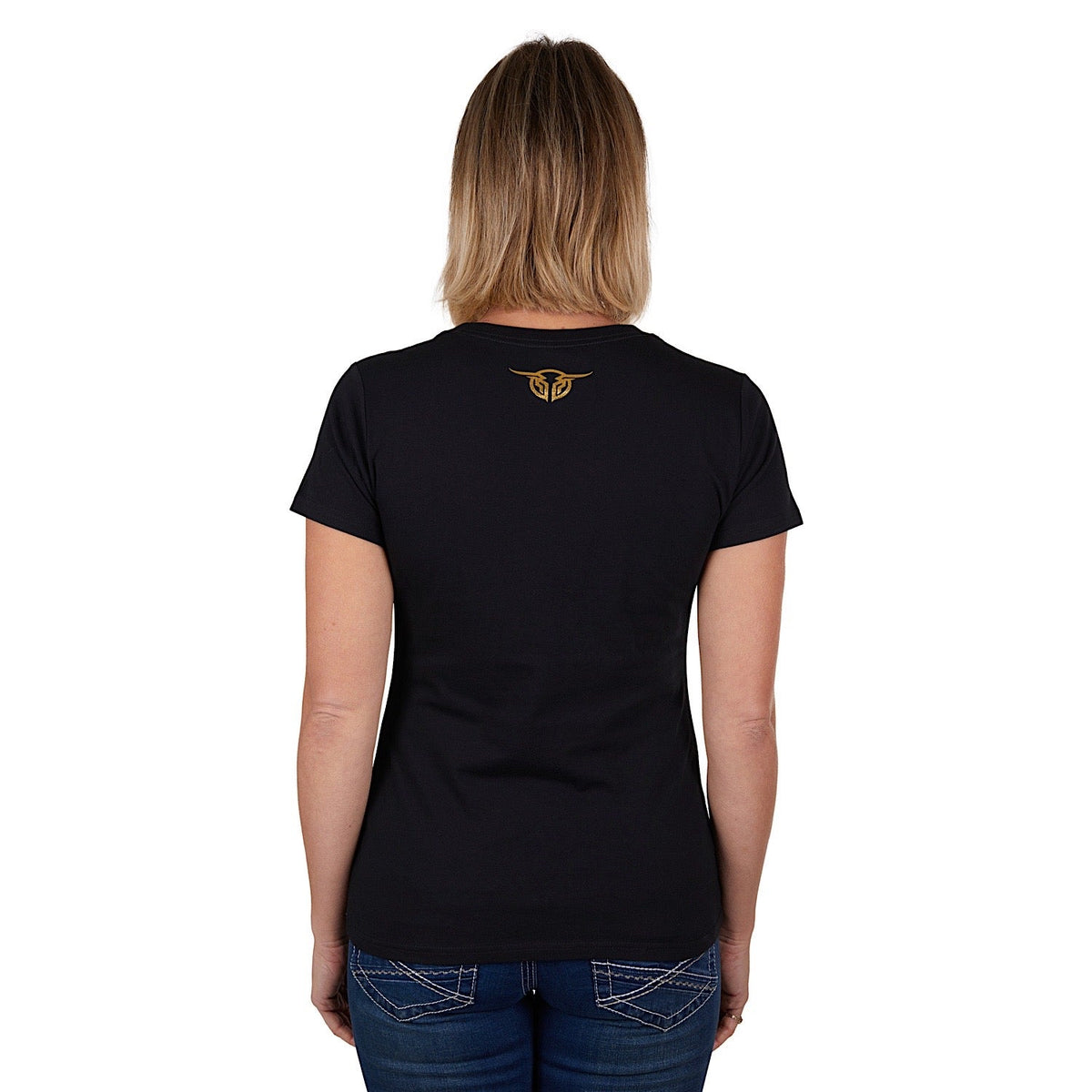 Bullzye Womens Tropics Tee-Black
